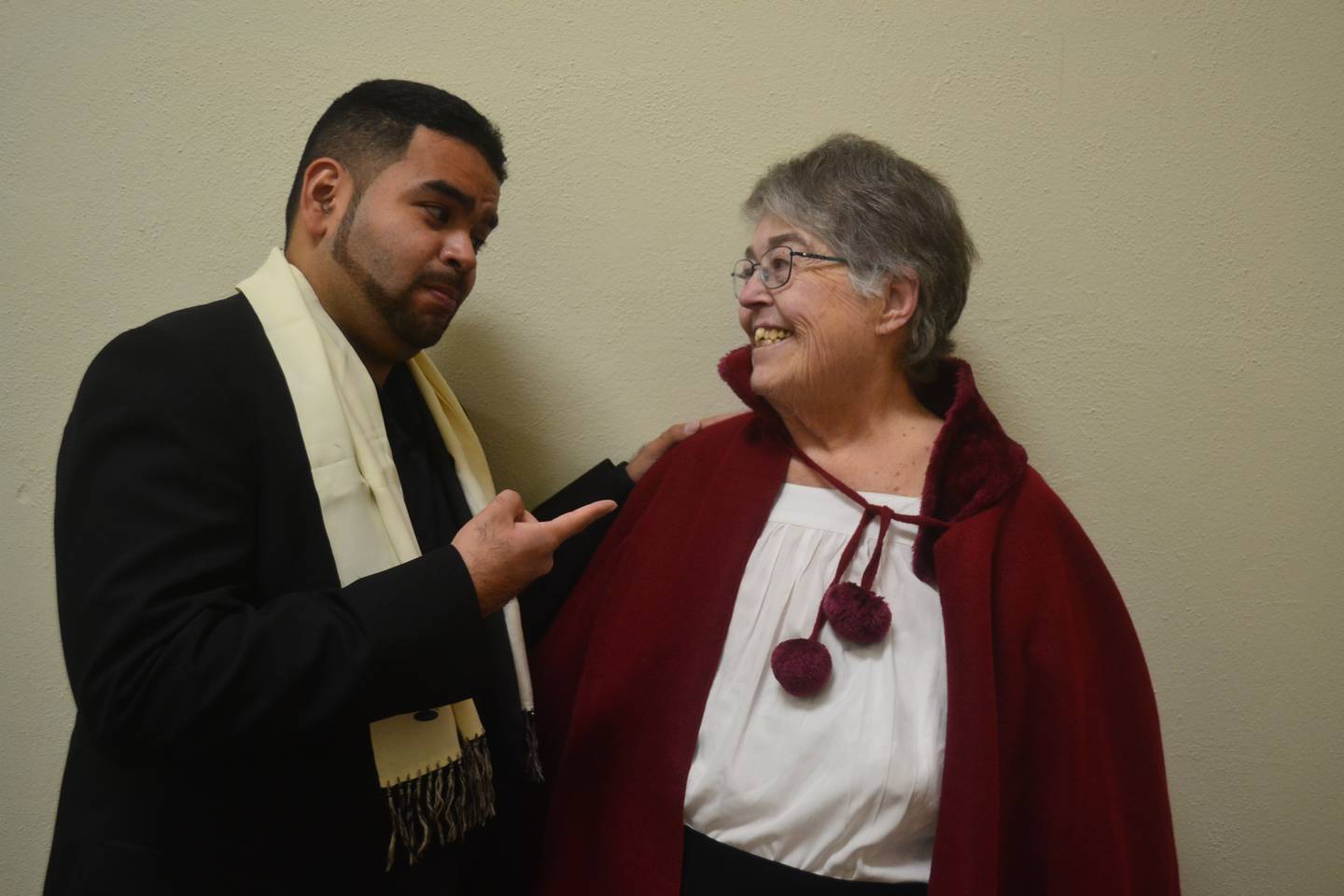 Devon Ortiz (from left) and Shirley May Byrnes appear in "A Christmas Chaos."