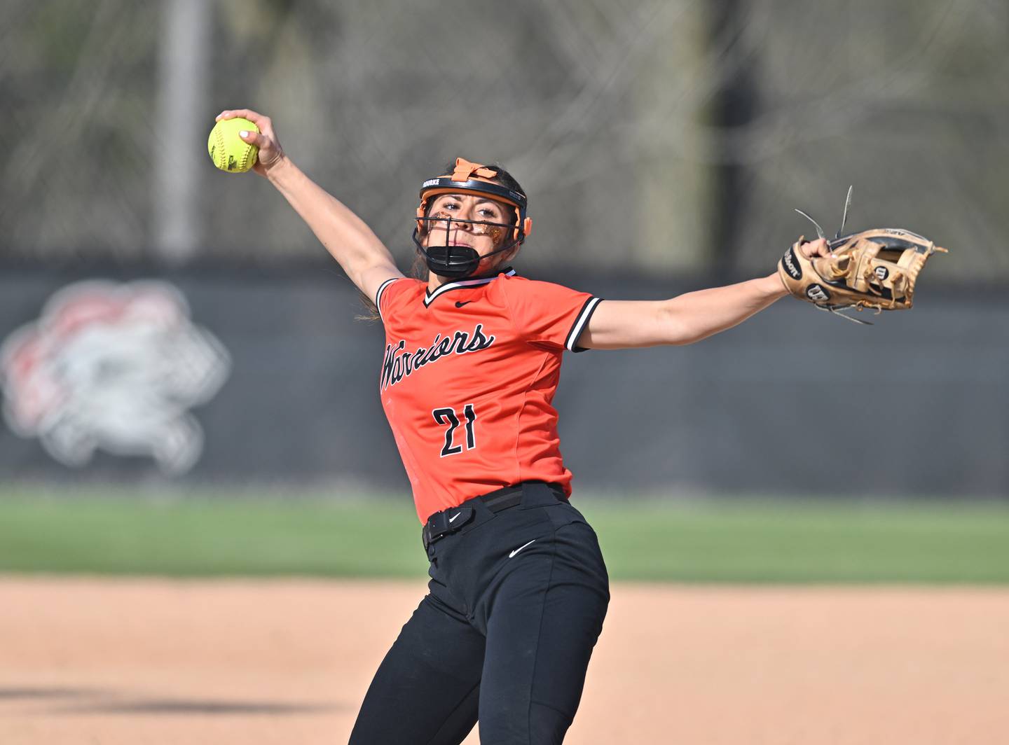 Lincoln-Way Central's pitcher winds up for the pitch during the conference game against Lincoln-Way West on Thursday, April. 27, 2023, at New Lenox.