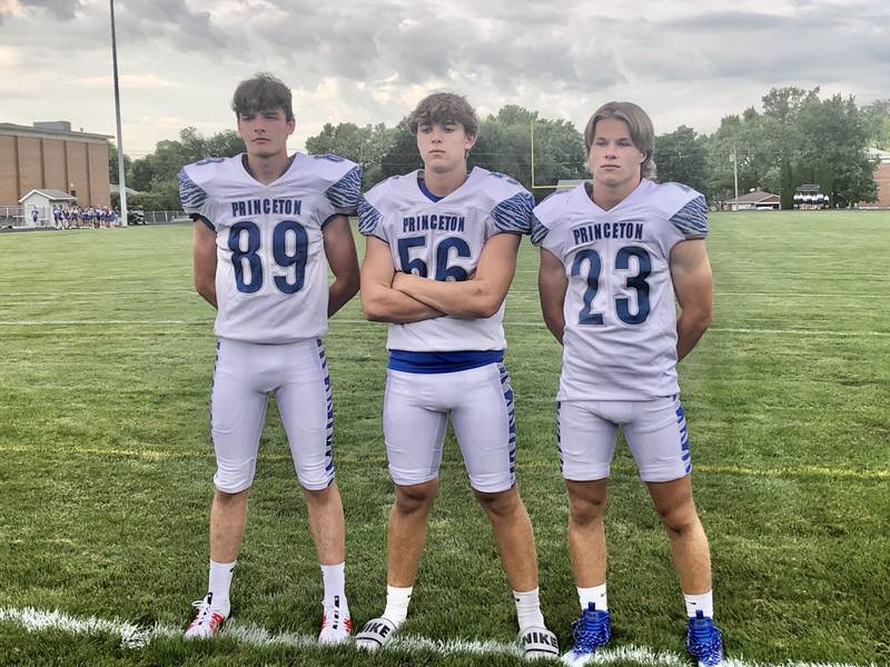 Tigers Chris Ossola (from left to right), Brady Piacenti and Carson Etheridge.