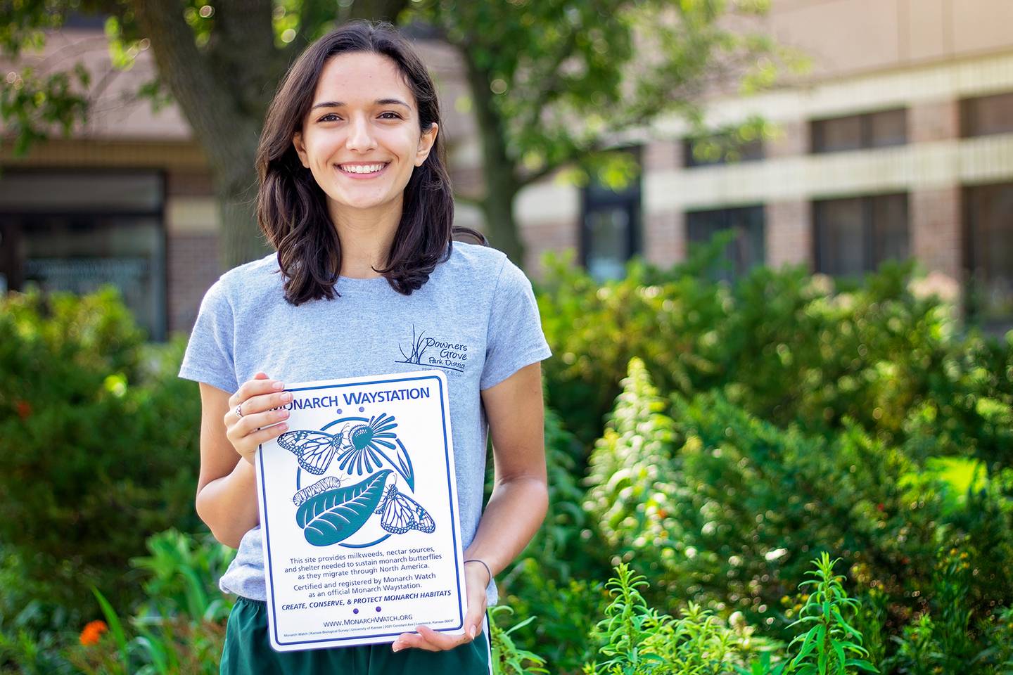 Nicole Klatchko, a natural resources intern at the Downers Grove Park District.