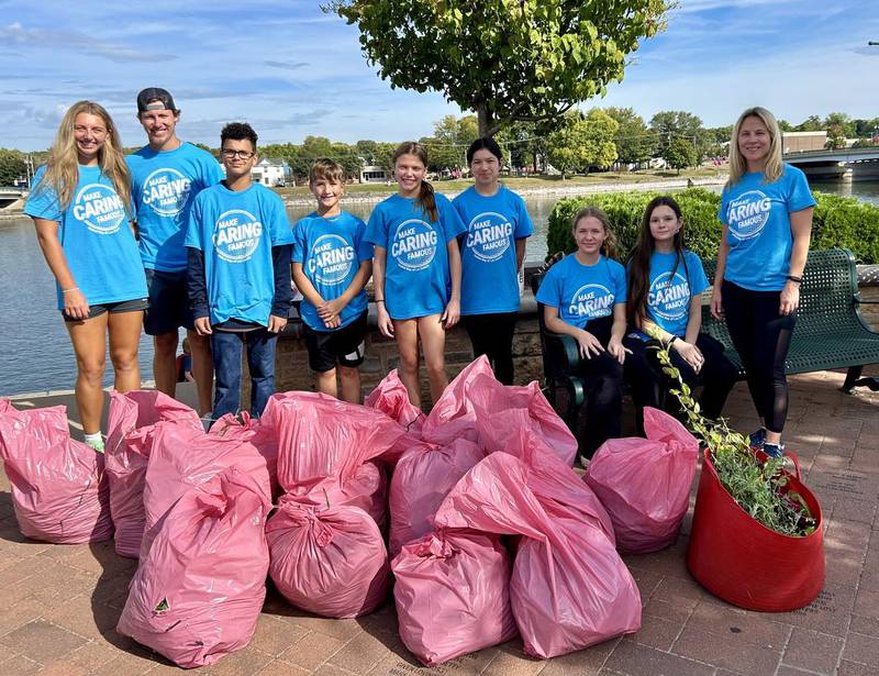 Volunteers helped complete service projects at 19 sites, including cleaning up along the Rock River in Dixon, during the Lee County United Way's Day of Caring.