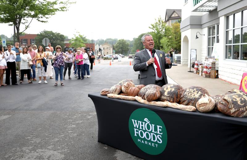 St. Charles Mayor Clint Hull speaks during the grand opening celebration at the new Whole Foods Market on Wednesday, June 25, 2025 in St. Charles.