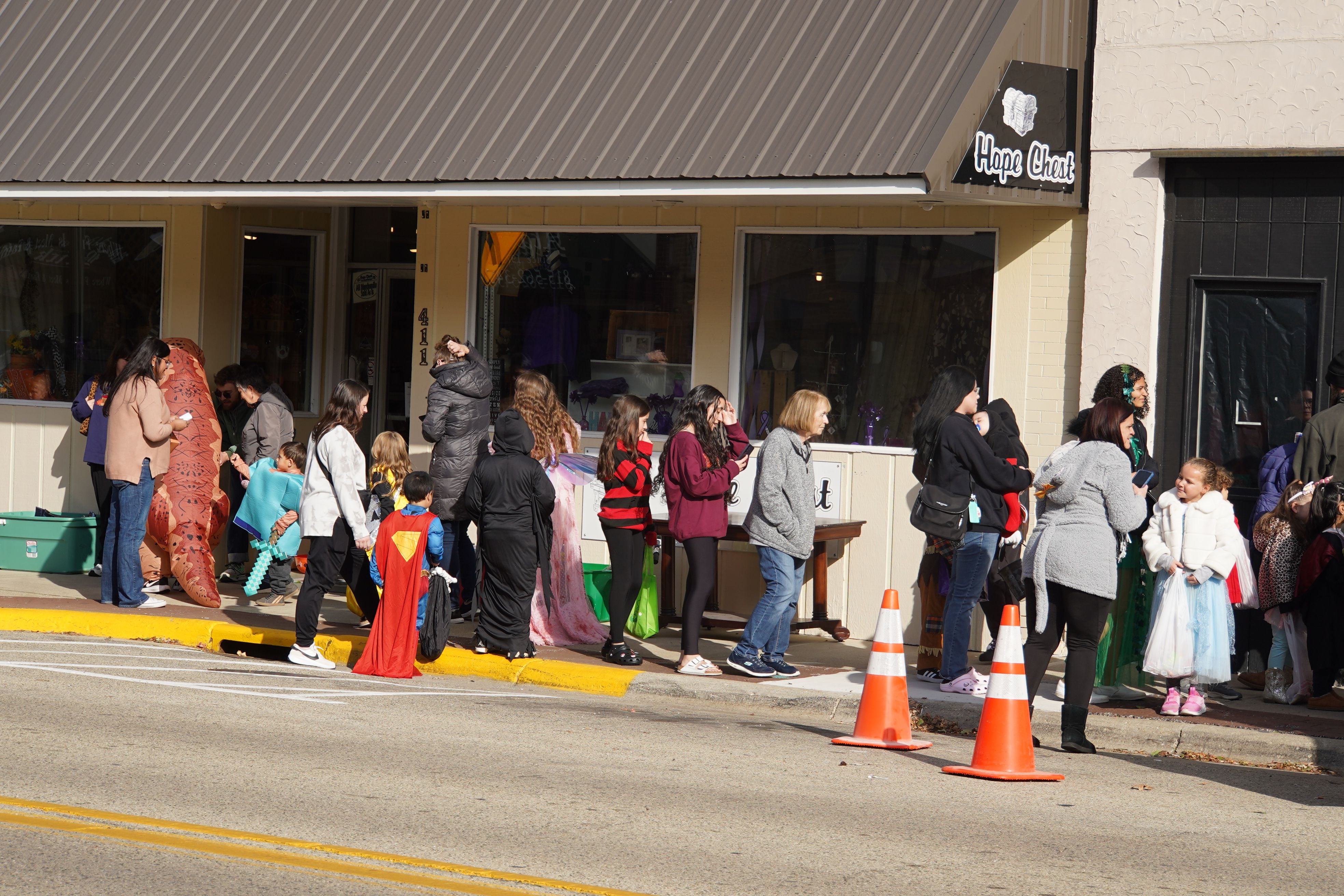 On Halloween on Friday, Oct. 31, 2025, the annual Downtown Trick or Treat event was held in Rochelle. Shown are trick or treaters at Hope Chest.