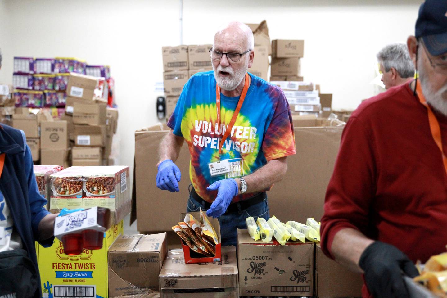 Jon Habegger of Batavia was recently honored for his 20 years of volunteering at the Northern Illinois Food Bank in Geneva.