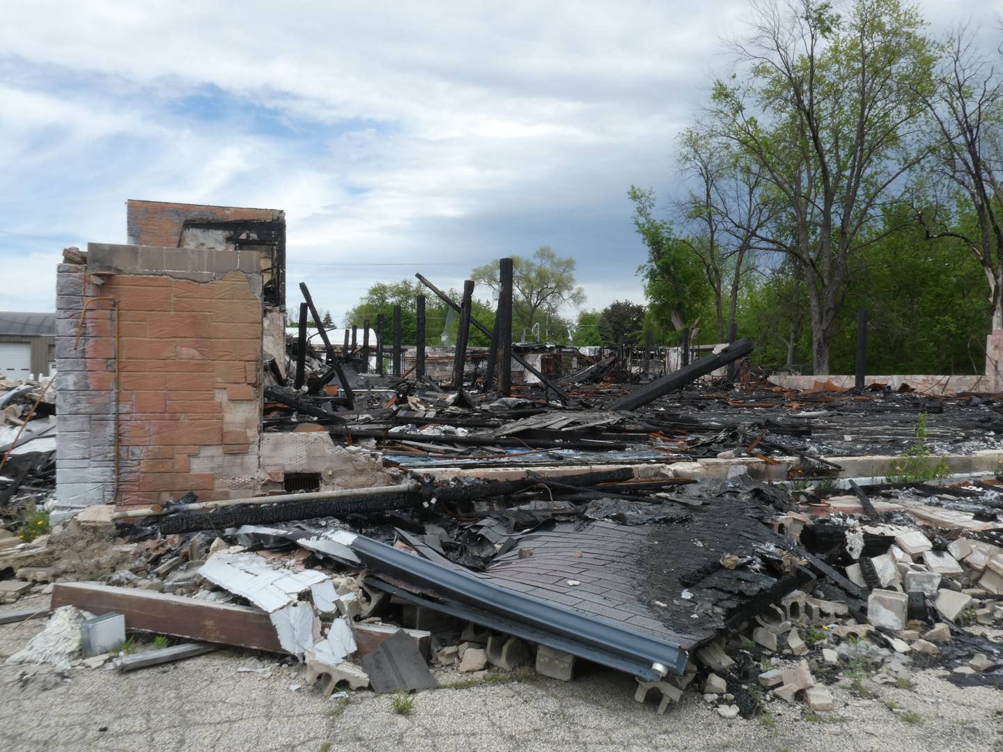 The remains of the former Just For Fun Roller Rink in McHenry, which burned down just under a year ago, were approved for demolition on Monday, May 16, 2022, by the McHenry City Council. The Mayor is hoping the city can fast-track plans for a commercial development once the property is cleared.