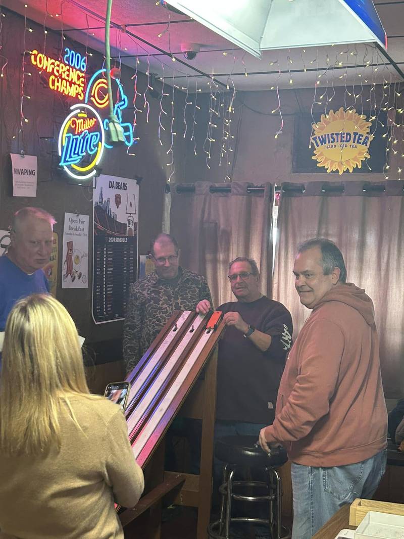 The Illinois Valley Sunrise Rotary hosted its Adult Pinewood Derby on Sunday at the Silver Dome in DePue.
