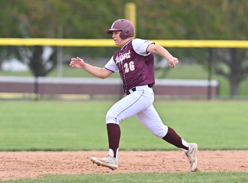 Lockport's Ryan Groberski in action during the non-conference game against Joliet West on Saturday, April. 27, 2024, at Lockport.