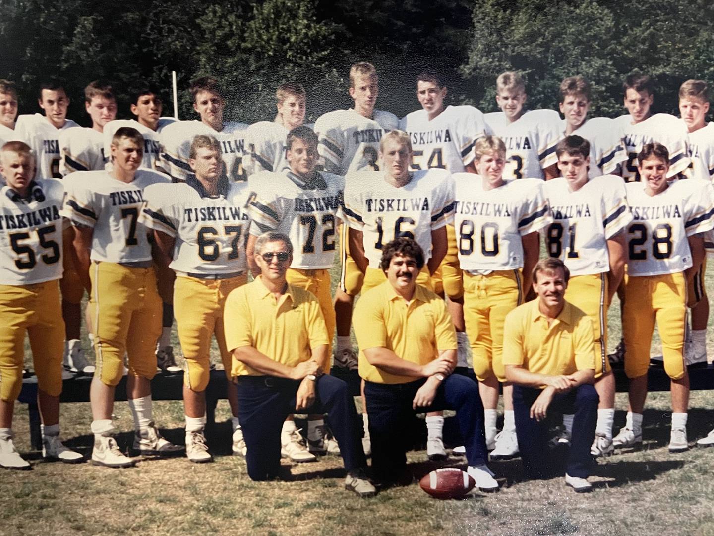 Charlie Waca (front left) served two stints as an assistant coach at his hometown Tiskilwa High School from 1968-73 and 1981-88.