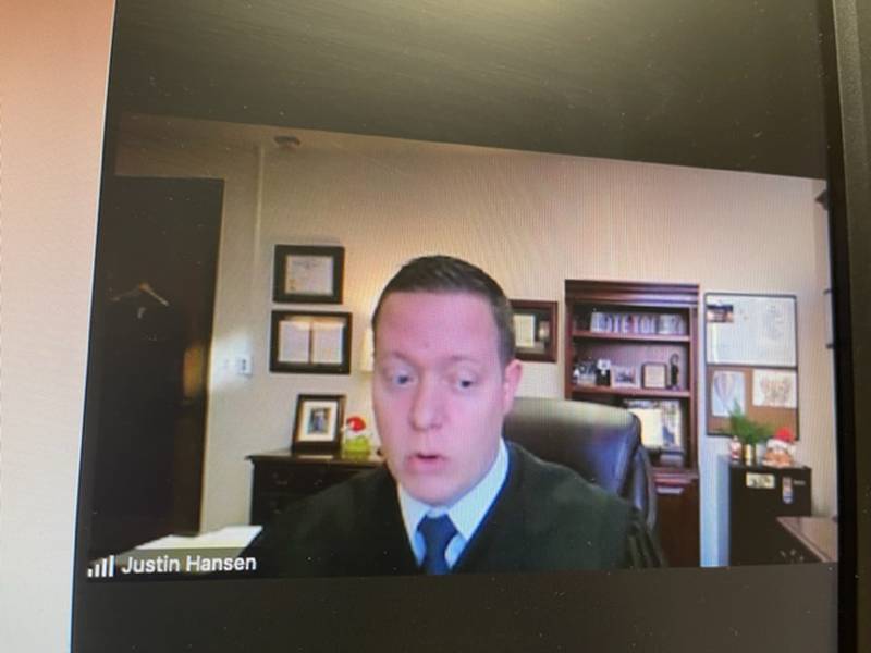 Judge Justin Hansen, pictured, along with fellow McHenry County Judge Jennifer Johnson, held virtual sessions with seventh graders at Crystal Lake Elementary School District 47 middle schools.