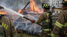 Harvard barn catches fire Wednesday 