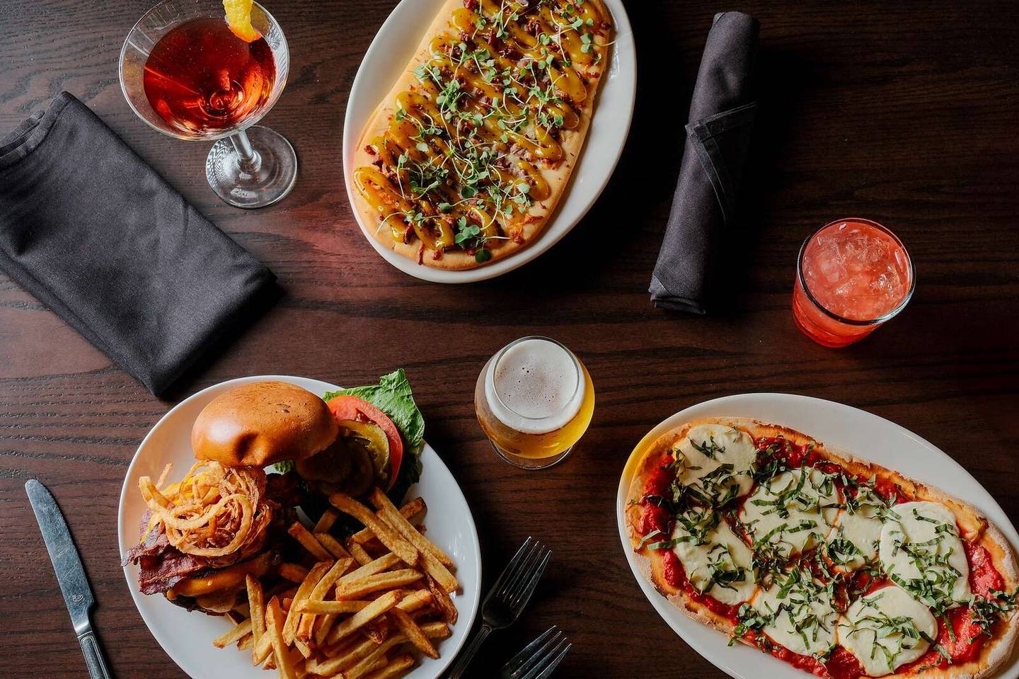 Everything at Adelle’s Modern Kitchen + Bar is made from scratch, from the flatbreads down to the brioche buns they use for their burger.