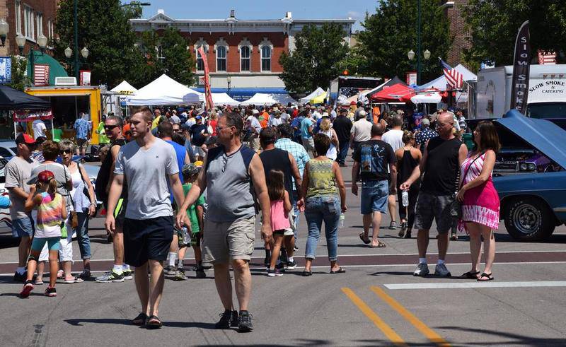 About 15,000 people attended the 18th annual Fizz Ehrler Memorial Turning Back Time Car Show in downtown Sycamore on Sunday.