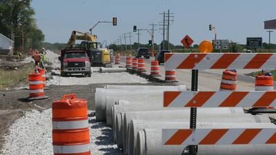 Work at Utica roundabout progresses