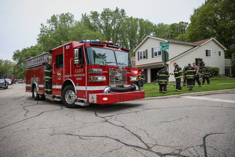 Nobody was injured in a small fire in a Cary townhome Wednesday, May 18, 2022. The fire was started by a furnace.