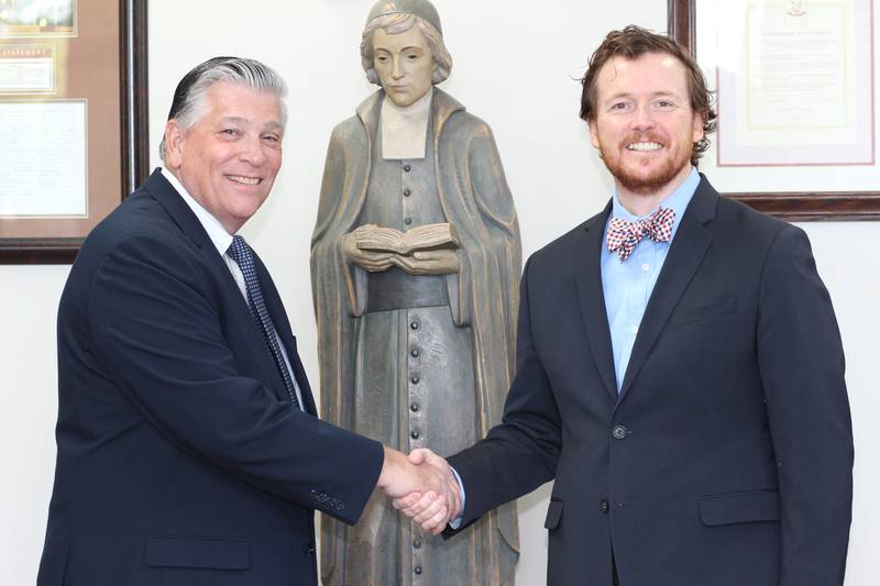Kevin Beirne will assume leadership of Montini Catholic High School, following the successful tenure of Jim Segredo (photo left), who will retire in June after 26 years of service to Montini and 46 years of service in Catholic education.