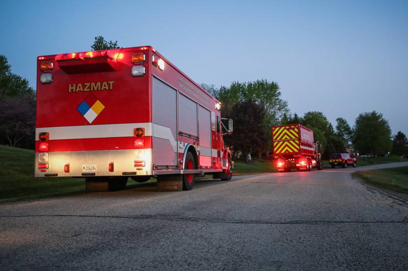 A man was briefly hospitalized Monday, May 16, 2022, after exposure to chlorine tablets from a pool product in Spring Grove.