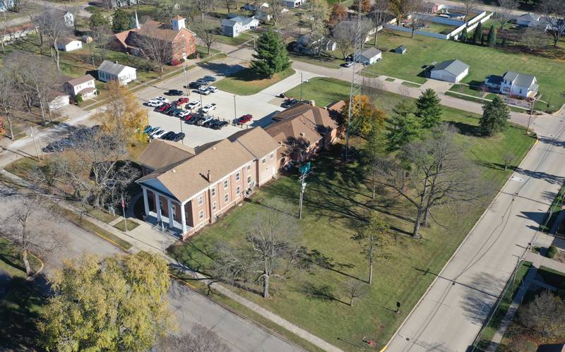 An aerial view of the Putnam County Courthouse on Thursday, Nov. 7, 2024 in Hennepin.