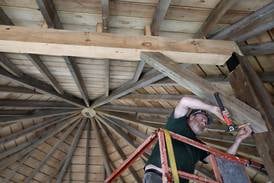 Historic 8-sided barn taken down piece by piece, rebuilt at Richardson Adventure Farm to be event venue
