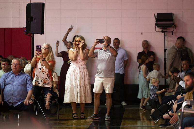 Family, friends and loved ones celebrate their graduates Friday, May 15, 2026, during Sauk Valley Community College’s commencement ceremony.