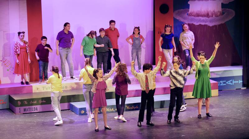 The cast of "School House Rock! Live Jr." performs Friday at James A. Wiltz Auditorium at Dixon High School. The musical was a production of Woodlawn Arts Academy and Dixon Public Schools.