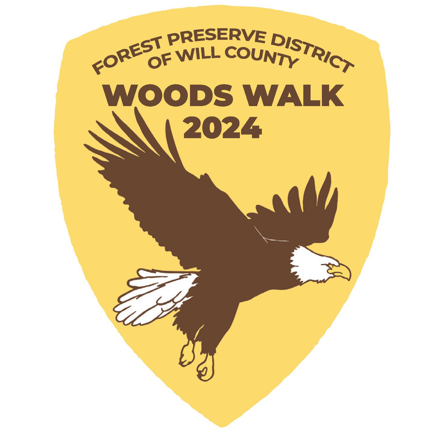 The Forest Preserve District of Will County’s 2024 Woods Walk hiking challenge runs from Sept. 1 through Nov. 30. This year’s Woods Walk medallion is an eagle to commemorate the four active nests in the preserves this year.