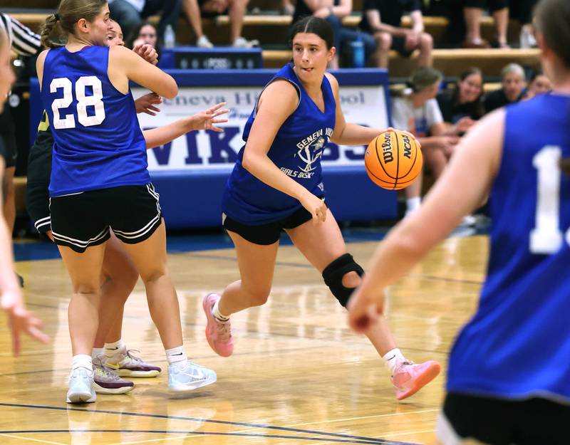 Geneva takes on Sycamore Thursday, June 12, 2025, in the Geneva High School Varsity Summer League.