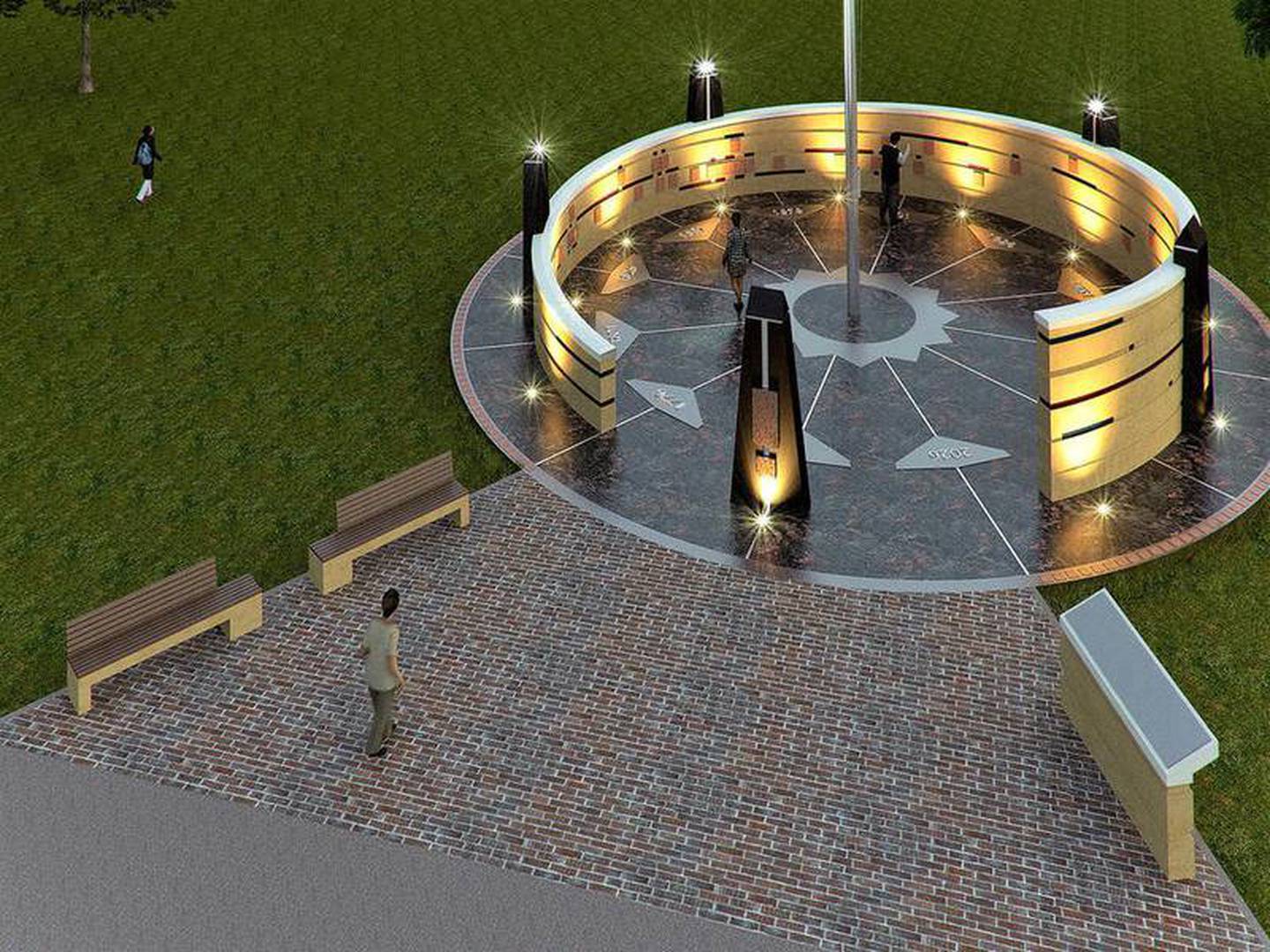 The Batavia Flag Day committee previously unveiled plans for a Flag Day monument at the Flag Day celebration June 14. The monument honors Batavia’s Dr. Bernard Cigrand, considered the father of Flag Day, and will feature a circular design with five obelisks that commemorate iconic flag events, among other plaques and information