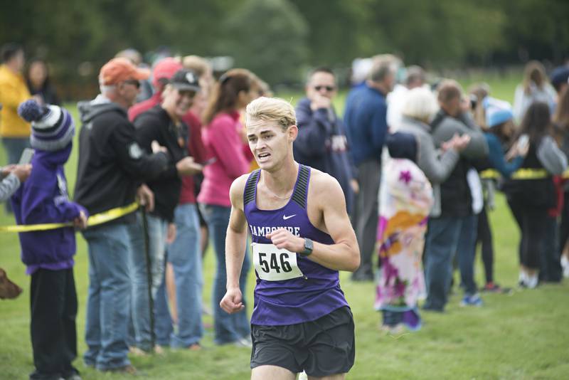 Owen Cuplin of Hampshire comes in seventh during the Rock River Run at Woodlawn School in Sterling, Saturday, Sept. 24, 2022.