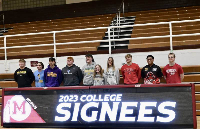 Ten Morris senior student-athletes announced on Wednesday night their plans to continue their athletic careers in college.