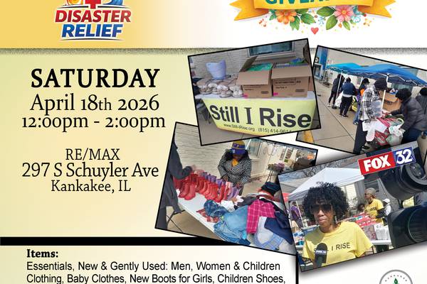 Still I Rise distributes free supplies to tornado-affected families on Saturday, April 18