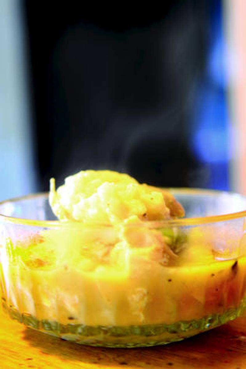 A steaming bowl of chicken and dumplings can warm up any autumn day.