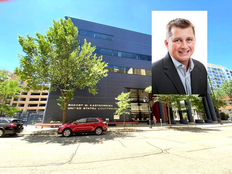 Sycamore businessman Ryan Weckerly was sentenced to one year and one day in federal prison Friday, June 17, 2022 by Judge William Conley at the U.S. District Court for the Western District of Wisconsin in the federal courthouse in Madison, Wisconsin.