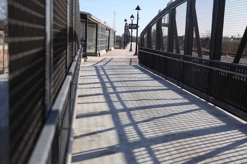 The Joliet Gateway Center platform sits empty as Metra reduced their train schedule due to the extreme cold weather on Friday, Jan 23, 2026 in Joliet.