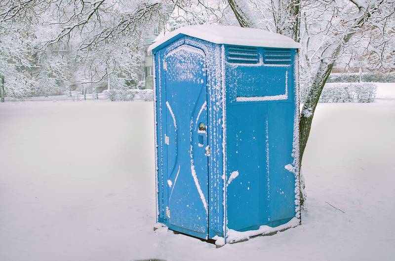 Floods Royal Flush - Reduce Slip Hazards Around Portable Restrooms in Icy Conditions