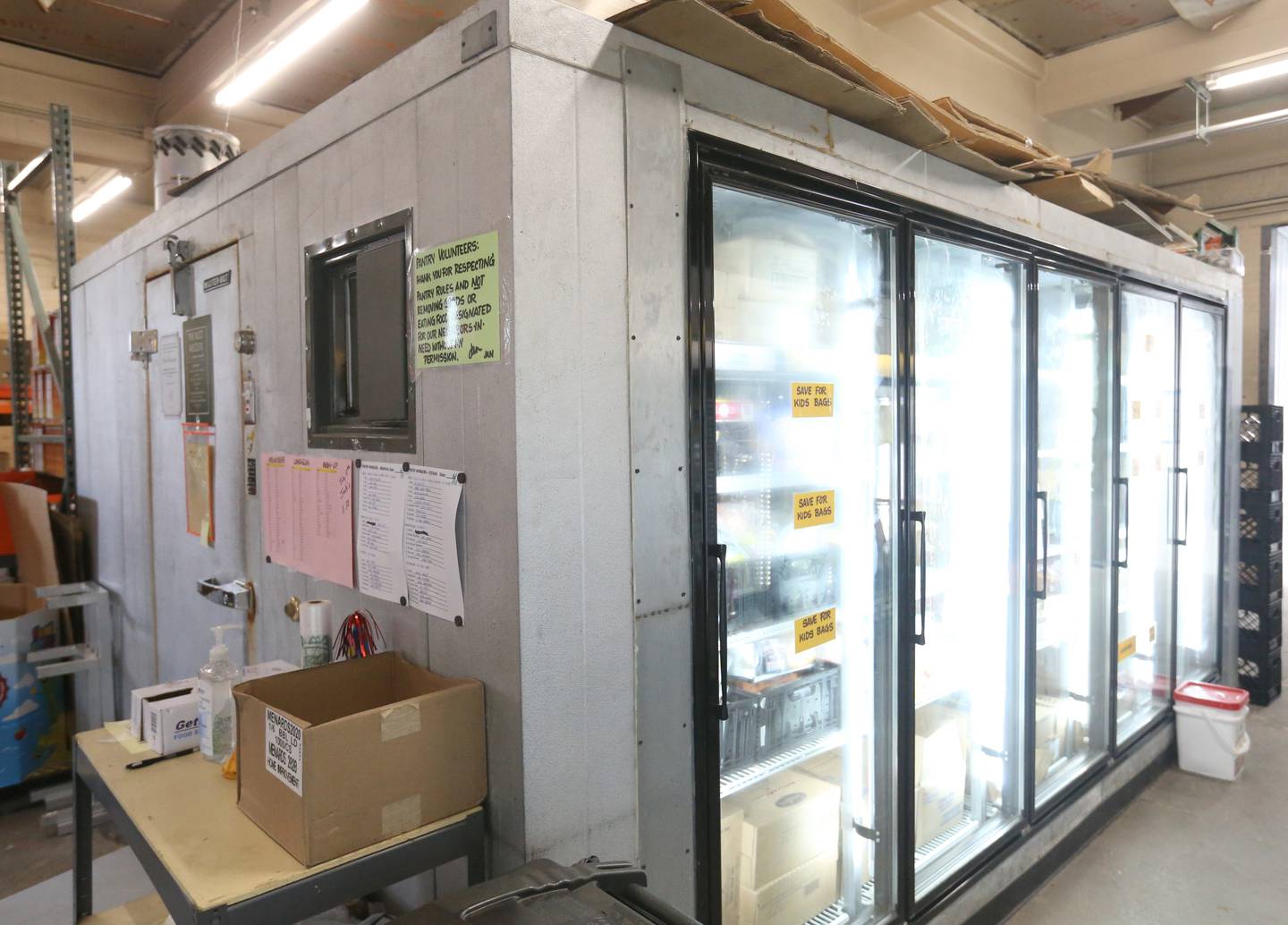 A view of the deep freezer inside Hall Township Food Pantry, on Thursday, June 12, 2025 in Spring Valley. The Hall Township Food Pantry needed urgent repairs on the compressor requiring $11,300 and counting. Summer is the busiest time at the food pantry with schools out it makes it difficult to fulfill the food needs for families. The food pantry is asking for donations to help cover the steep cost. You can make a donation at www.halltwpfoodpantry.org or stop by the food pantry located at 500 N. Terry St.
Spring Valley, IL  61362.