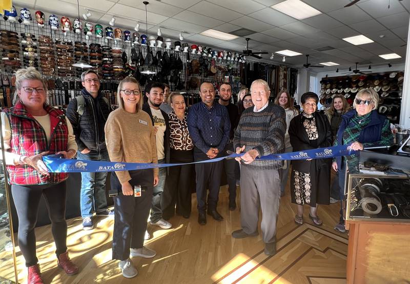 The Batavia Chamber of Commerce celebrating Gifts and Amor's opening