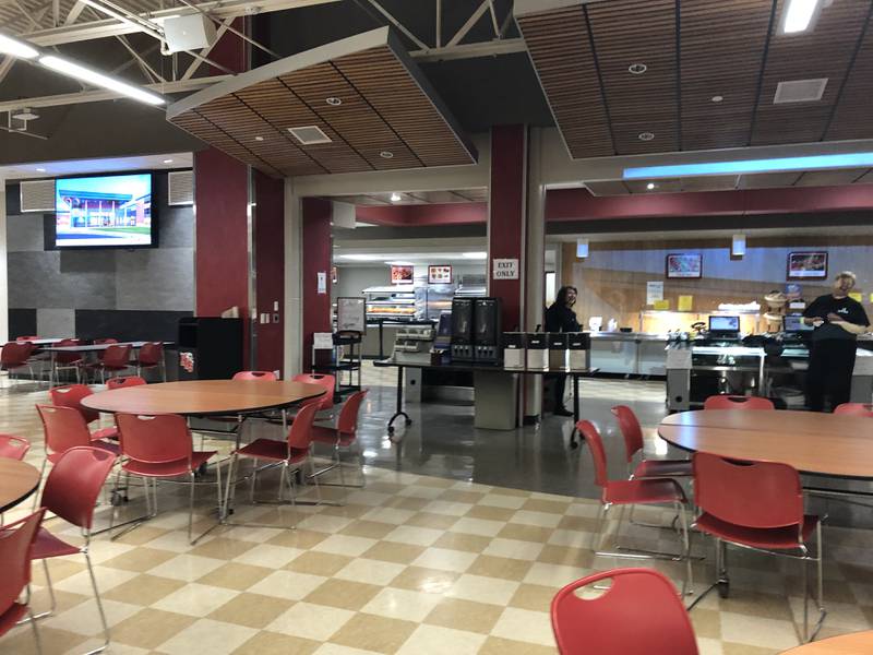The Huntley High School cafeteria pictured Feb. 27, 2024.