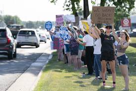 Protest following Supreme Court decision on Roe v. Wade held in Crystal Lake