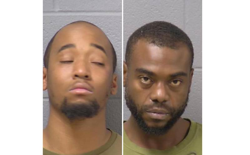 Pictured are Denzzel D. McCullum, 27, and Carlos Miller, 39, both of Bolingbrook.