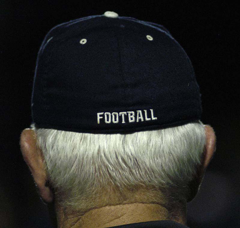 The back of Bob Schlemmer's cap says it all. The Galesburg Silver Streaks traveled to Sterling to take on the Warriors at Prescott Memorial Field at Roscoe Eades Stadium, September 26, 2025.