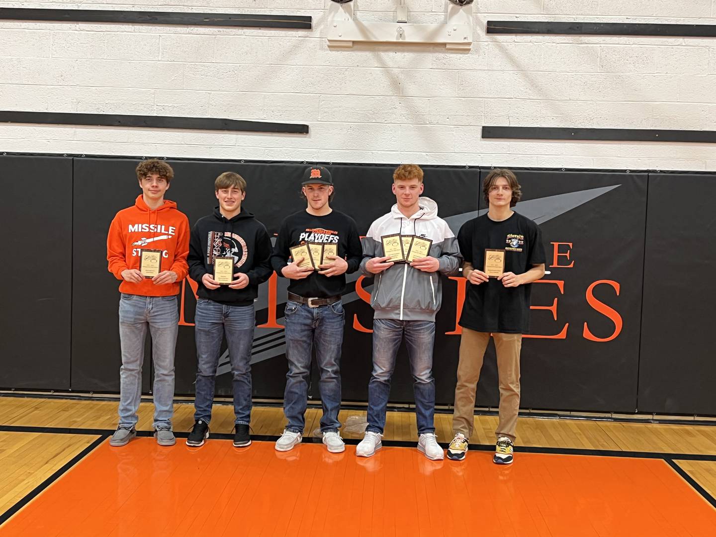 Milledgeville Football Special Award winners were: Zach Pauley, Bryce McKenna, Eric Ebersole, Connor Nye, and Kacen Johnson.