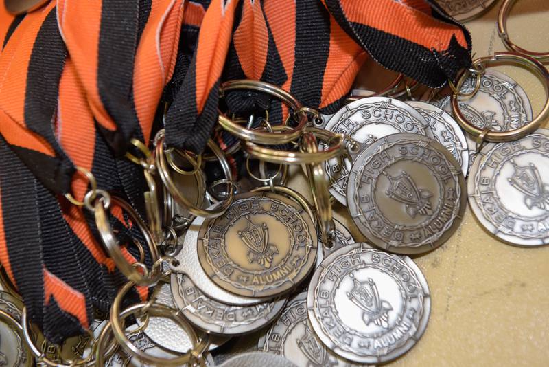 DeKalb High School Alumni medallions on Saturday, May 28, 2022.