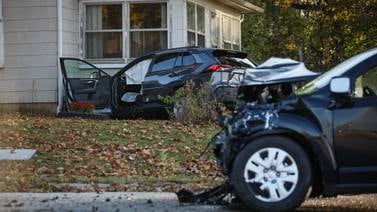 2 injured – 1 critically – in crash near Marengo that sent one car into side of house