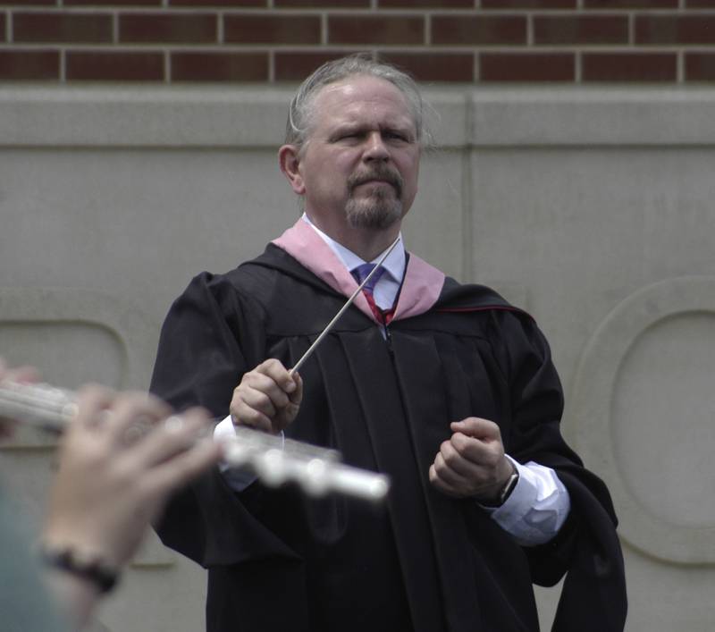 Erik Oberg directs the SHS Wind Ensemble at the Sterling commencement. The Sterling Class of 2026 Commencement Ceremony was held on Sunday, May 17, 2026, at Roscoe Eades Field in Sterling.