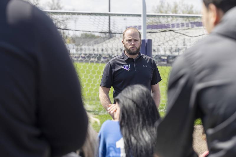 Dixon science teacher Ryan Deets speaks to his forensics class Tuesday, April 22, 2025.