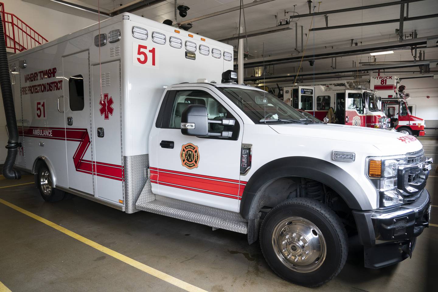One of McHenry Township Fire Protection District's ambulances photographed on Wednesday, July 20, 2022 at Station 1 in McHenry. The fire department has ordered an additional five ambulances to be put in service. Ryan Rayburn for Shaw Local