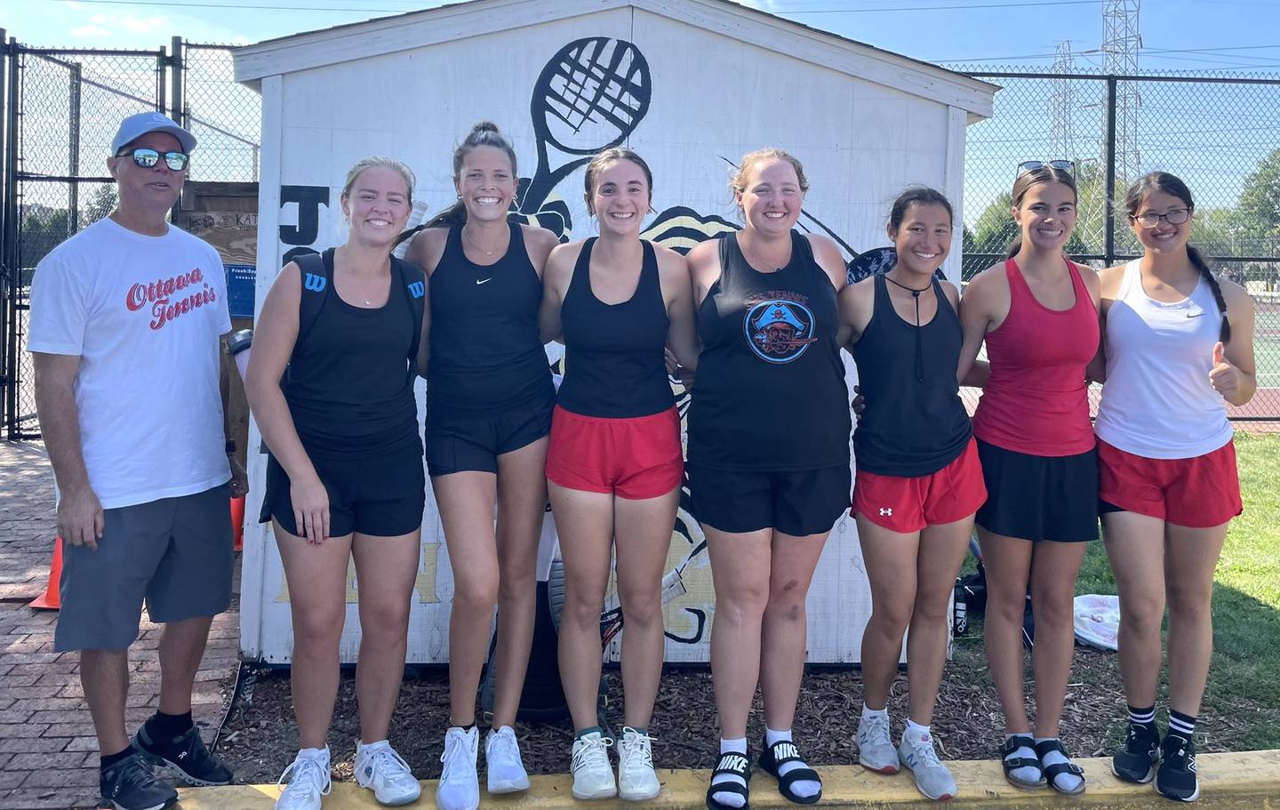 The Ottawa girls tennis team on Saturday, Sept. 9, 2023, won the overall championship at the Joliet West Invitational.