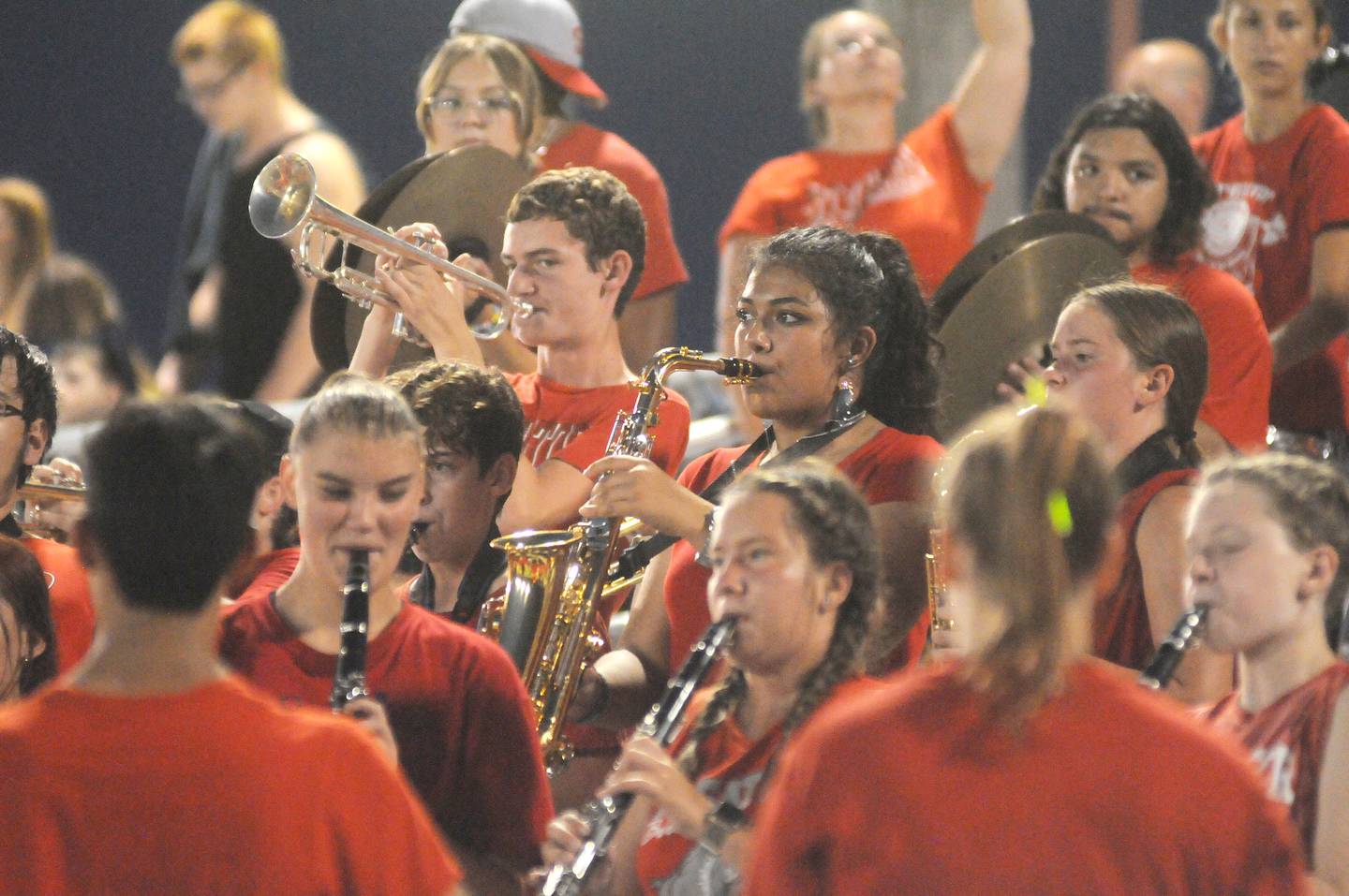 The Marching Bulldogs perform during the Streator football game at Doug Dieken Stadium on Friday, Aug. 25, 2023.