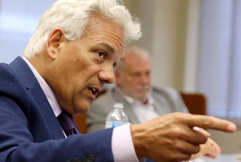 McHenry County Board Chairman Jack Franks speaks during a meeting Oct. 2, 2019, at the McHenry County Administration Building in Woodstock.