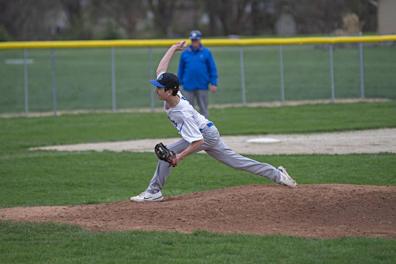 Newman’s Kyle Wolfe throws a pitch against Princeton Monday, May 2, 2022.